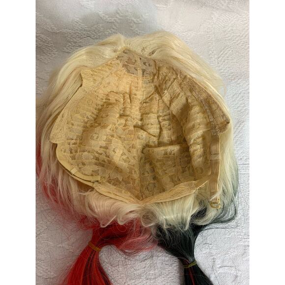 Harley Quinn Synthetic Halloween Wig Adult Adjustable The Suicide Squad Costume - Picture 5 of 6